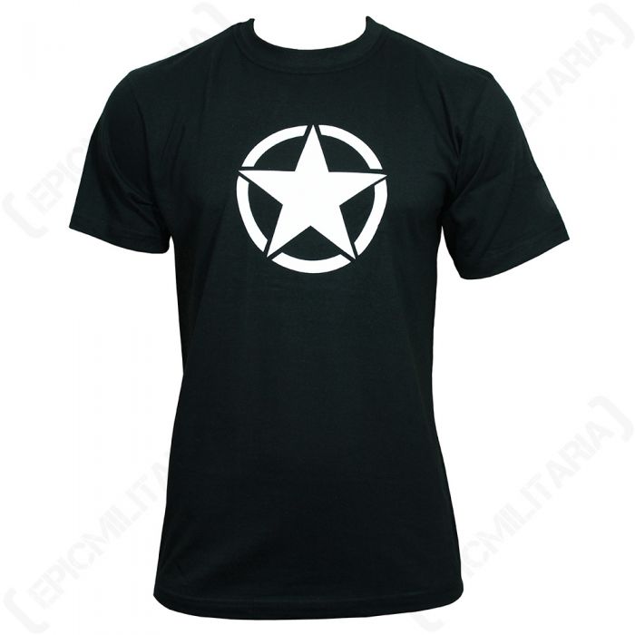 Black US Military Star T-Shirt - Epic Militaria