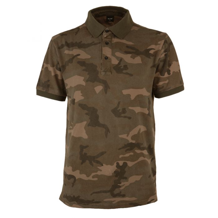 Prewash Co. Polo Shirt - Woodland Camo - Epic Militaria