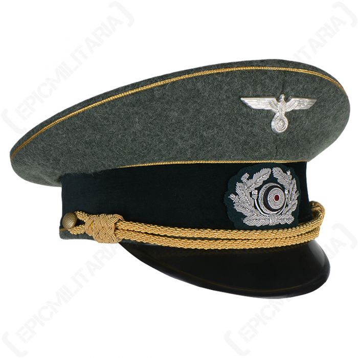 German Army Officer Visor Cap Gold Piping and Braid - Large (57/58cm ...