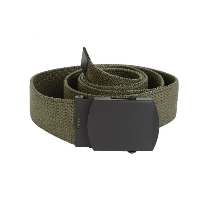 US Style 38mm Cotton Belt with Black Buckle - Olive Drab - Epic Militaria