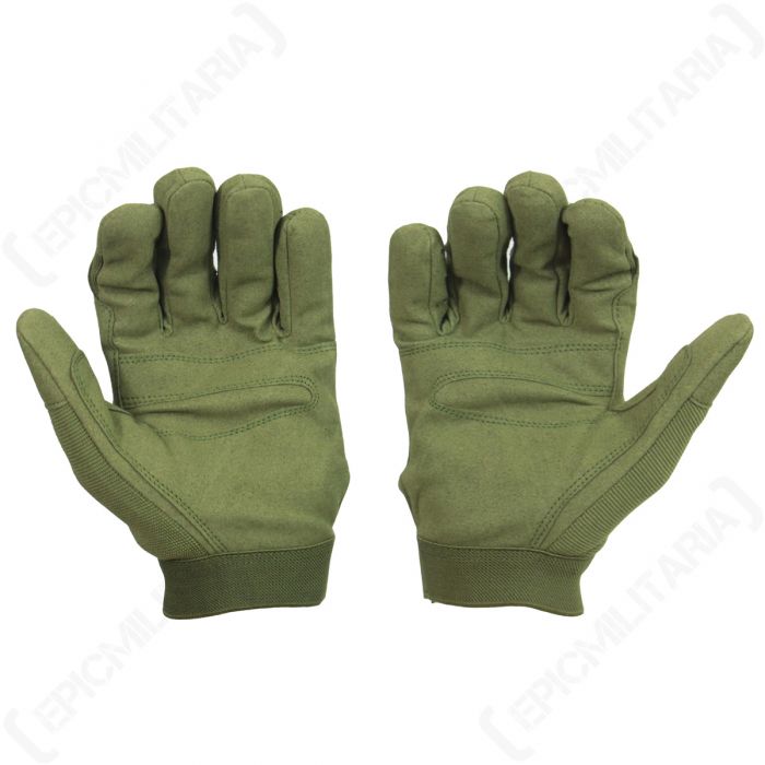 military gloves olive green