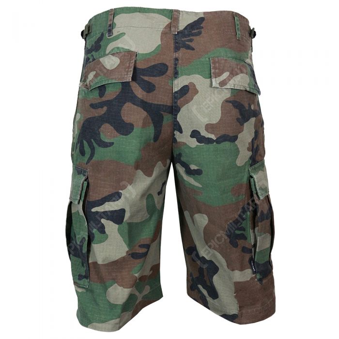 Woodland Camo BDU Rip Stop Cargo Shorts Epic Militaria