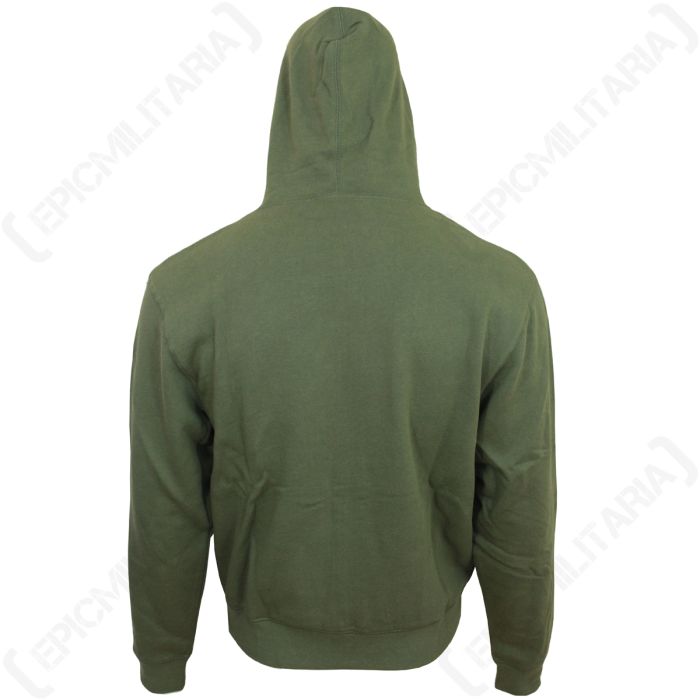 olive green hoodie