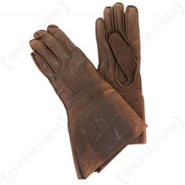 Original Belgian Leather Motorcycle Gloves - Brown - Epic Militaria