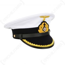 German WWII Kriegsmarine Captain's Visor Cap - Reddick Militaria
