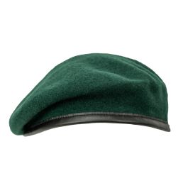 Vintage Green Marl Large Brim Beret