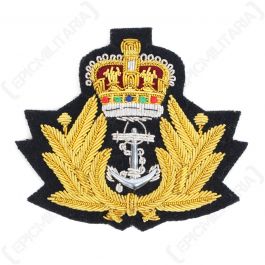 Navy Peak Cap Badge - Queens Crown - Epic Militaria