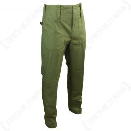 olive leather trousers