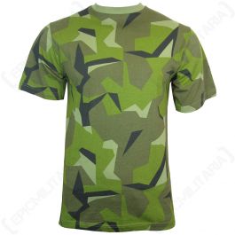 Swedish M90 woodland camouflage Baseball Jersey