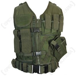 Olive Green USMC Tactical Vest with Belt - Epic Militaria