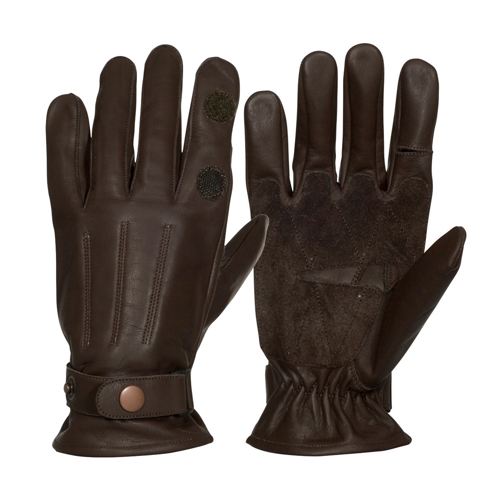 outdoor plus Leather Gloves for Men,Brown Leather Driving Gloves